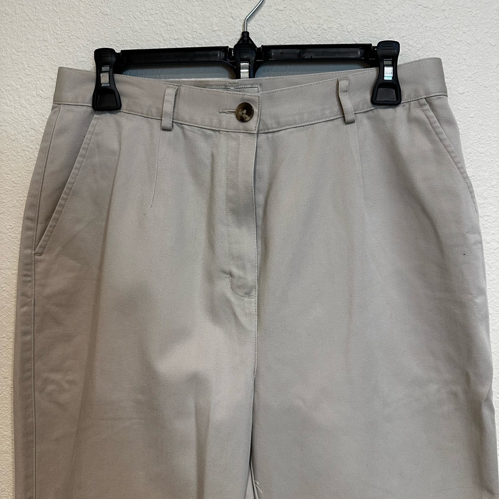 2 Items: L.L. Bean Women's Straight-Leg Capris AND Rafaella NWT Striped Top - Picture 3 of 8